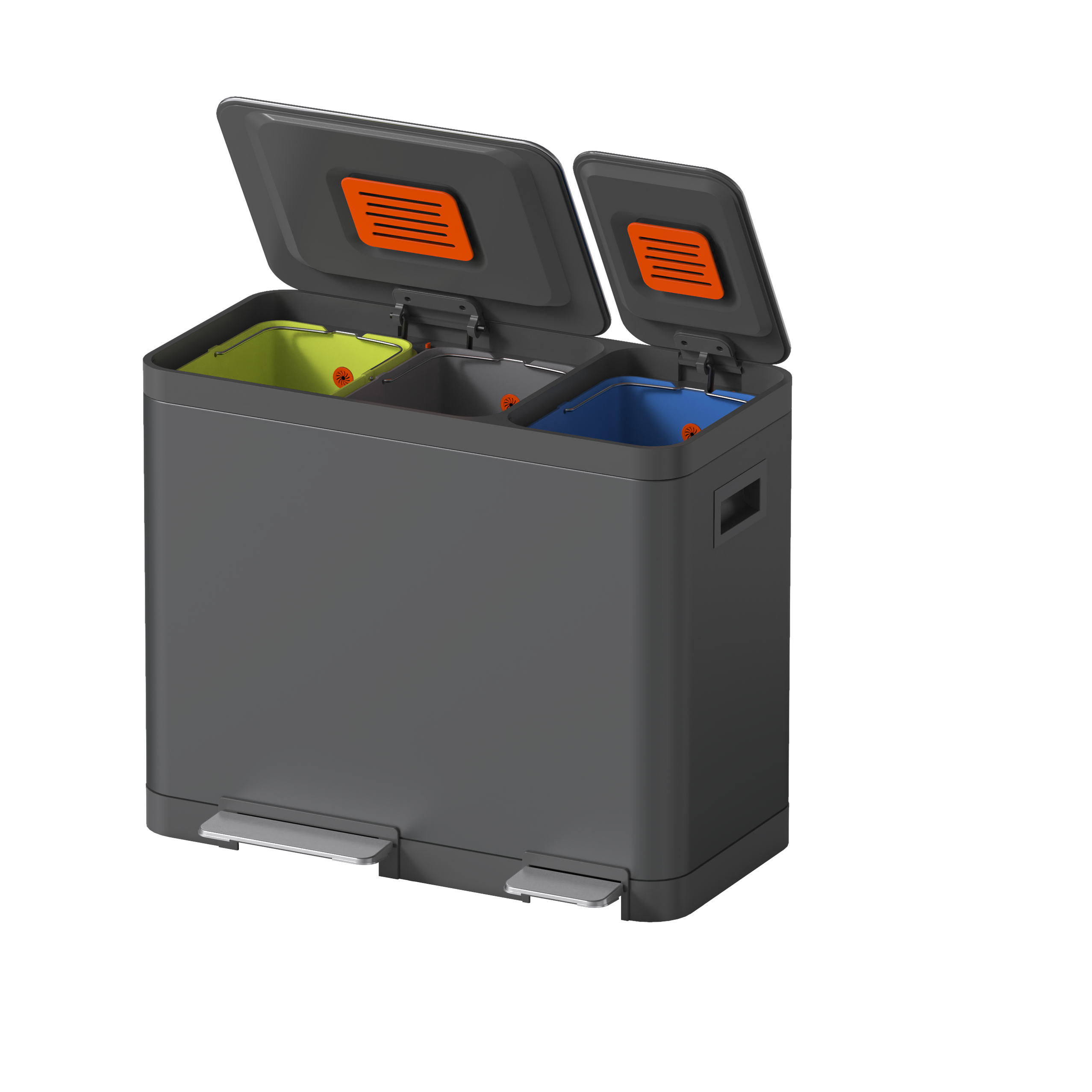 JAVA Recycling Bin | NAFISI | JH8870 | 16L+16L+16L | Triple Liner ...
