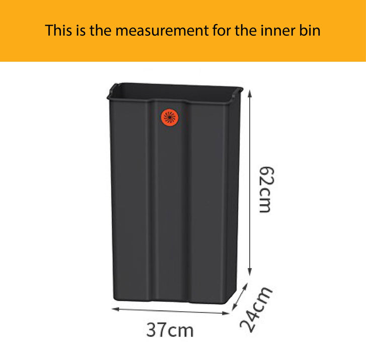 JAVA Dustbin | LASE | JH8858 | 45L | Step Pedal | Soft Closing | Trash Bin | Dustbin for Kitchen - HippoMart SG