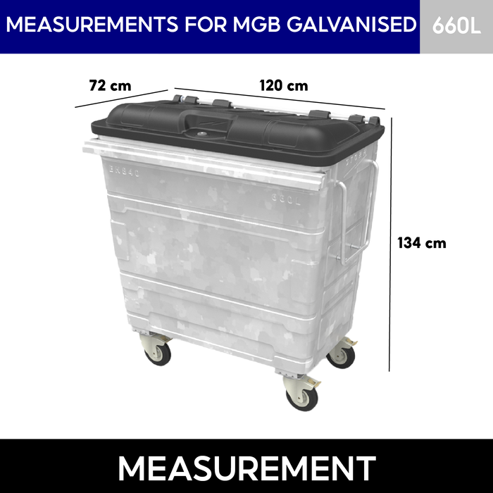 Steel Mobile Garbage Bin | MGB | 660L, 1100L | Trash Bin | Dustbin | Garbage Bin | Trash Bin - HippoMart SG