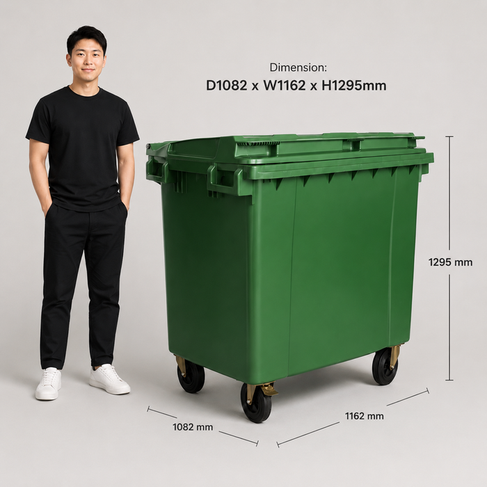 Mobile Garbage Bin | MGB | 660L, 1100L | Trash Bin | Commercial Bin | Dustbin | Outdoor Bin