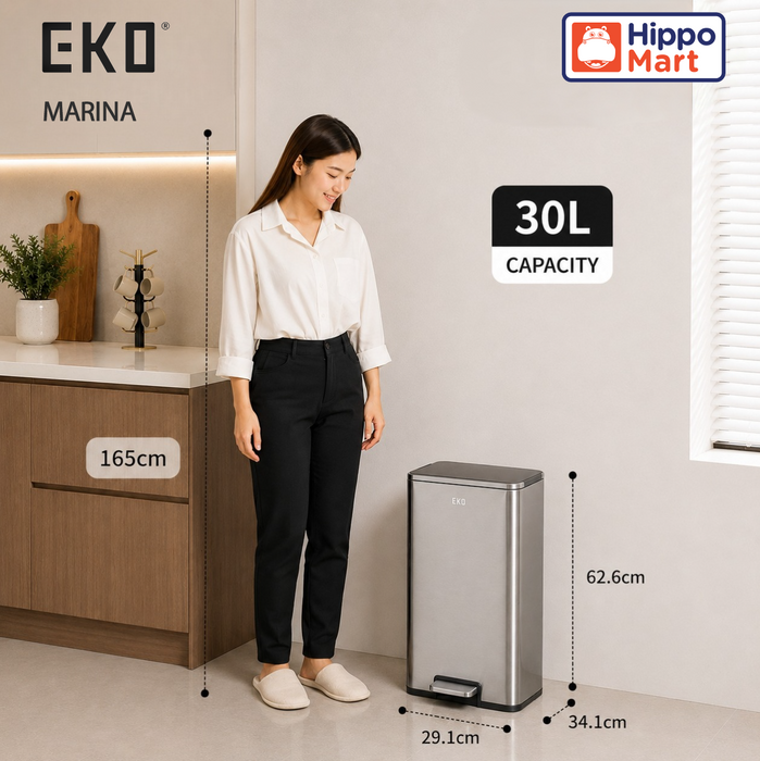 EKO Dustbin | MARINA | EK9161 | Step Pedal Bin |30L | 50L