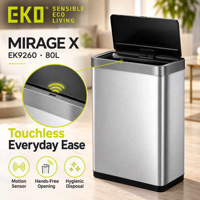 EKO | Mirage X | EK9260 | 80L | Sensor Dustbin | Indoor Dustbin - HippoMart SG
