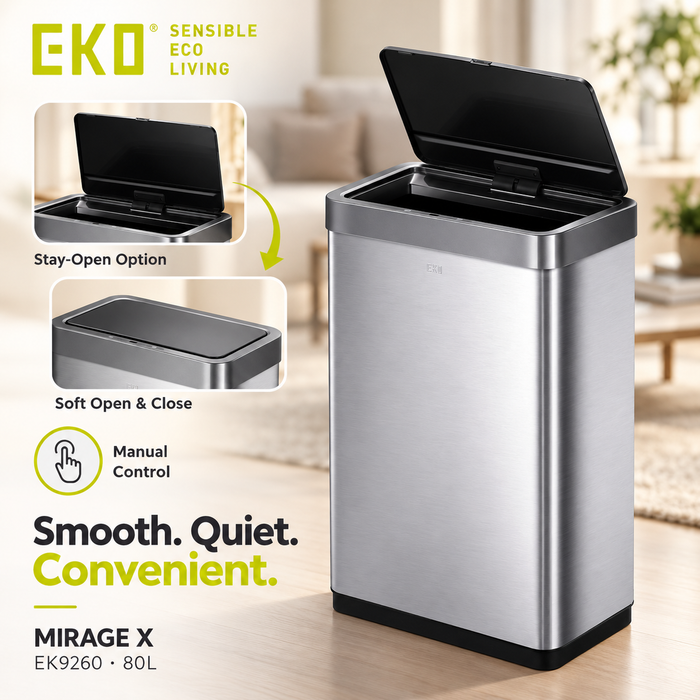 EKO | Mirage X | EK9260 | 80L | Sensor Dustbin | Indoor Dustbin - HippoMart SG