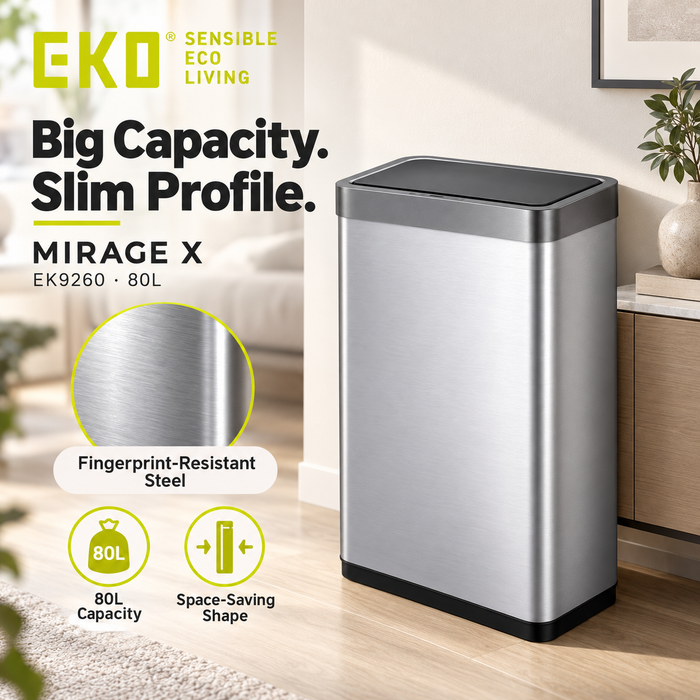 EKO | Mirage X | EK9260 | 80L | Sensor Dustbin | Indoor Dustbin - HippoMart SG
