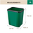 Non Lid Dustbin | Bag Holder | 15L | Green, Grey, | Trash Bin | Kitchen Bin - HippoMart SG