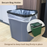 Non Lid Dustbin | Bag Holder | 15L | Green, Grey, | Trash Bin | Kitchen Bin - HippoMart SG
