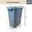 TERRA Non-Lid Dustbin | 60L Grey Trash Can with Handle | Durable Waste Bin for Indoor/Outdoor Use | Easy to Carry - HippoMart SG