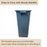 TERRA Non-Lid Dustbin | 60L Grey Trash Can with Handle | Durable Waste Bin for Indoor/Outdoor Use | Easy to Carry - HippoMart SG