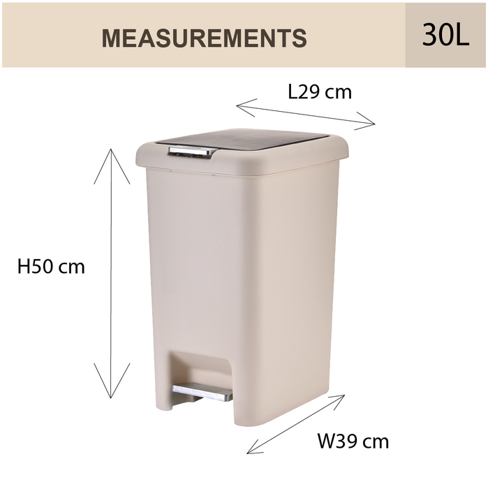 Pelican Dustbin | Premium Soft Closing | Pedal Bin | 2 Way Opening | 10L, 15L, 20L, 30L | Trash Bin - HippoMart SG