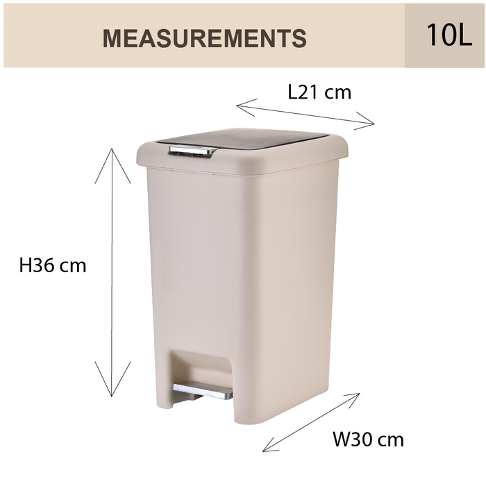 Pelican Dustbin | Premium Soft Closing | Pedal Bin | 2 Way Opening | 10L, 15L, 20L, 30L | Trash Bin - HippoMart SG