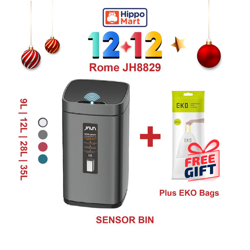 JAVA Dustbin | ROME | JH8829 | 9L, 12L, 28L, 35L | Square Sensor Bin | Soft Closing | Trash Bin