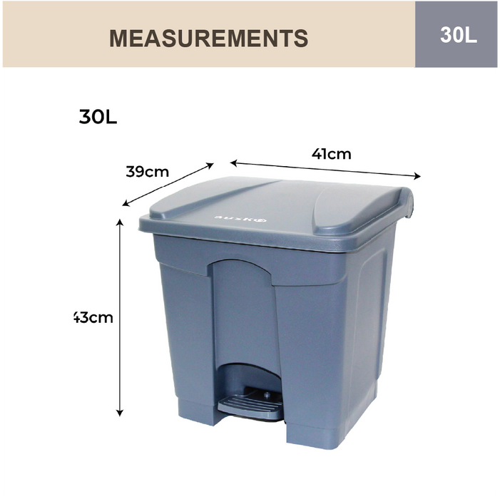HippoMart Step On Bin | Multiple Sizes | Trash Bin | Dustbin for  Kitchen | Dustbin for Toilet - HippoMart SG