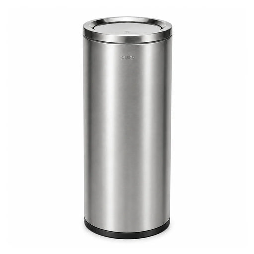 STP2 Dustbin | 65L | Silver Dustbin | Black Dustbin | Lobby Bin | Swing Top Bin | Stainless Bin - HippoMart SG