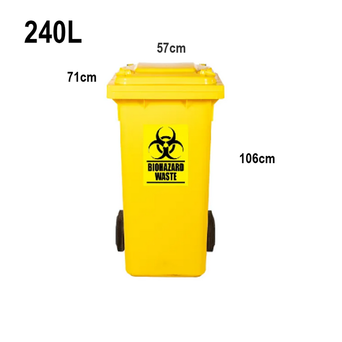 MGB Biohazard Mobile Garbage Bin 80L, 100L, 120L, 240L, 360L