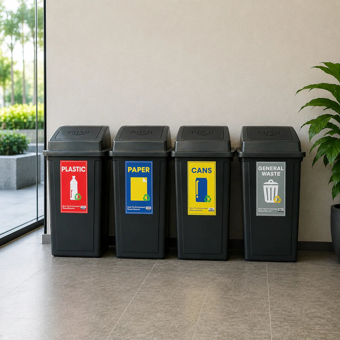 Swing Top Dustbin | Trash Bin | 40L, 60L | Dustbin for Kitchen | Plastic Bin - HippoMart SG