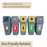 TERRA TSB-1 Slim Bin | 60L Recycling and Waste Bin | Space-Saving Trash Can with Recycling Option | Eco-Friendly Waste Solution - HippoMart SG