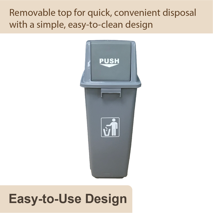 TERRA TSB-1 Slim Bin | 60L Recycling and Waste Bin | Space-Saving Trash Can with Recycling Option | Eco-Friendly Waste Solution - HippoMart SG