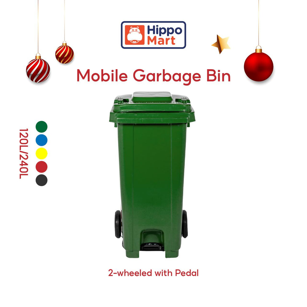 MGB Integrated Foot Pedal Waste Bin | 120L, 240L & Colours | Trash Bin | Dustbin for Kitchen