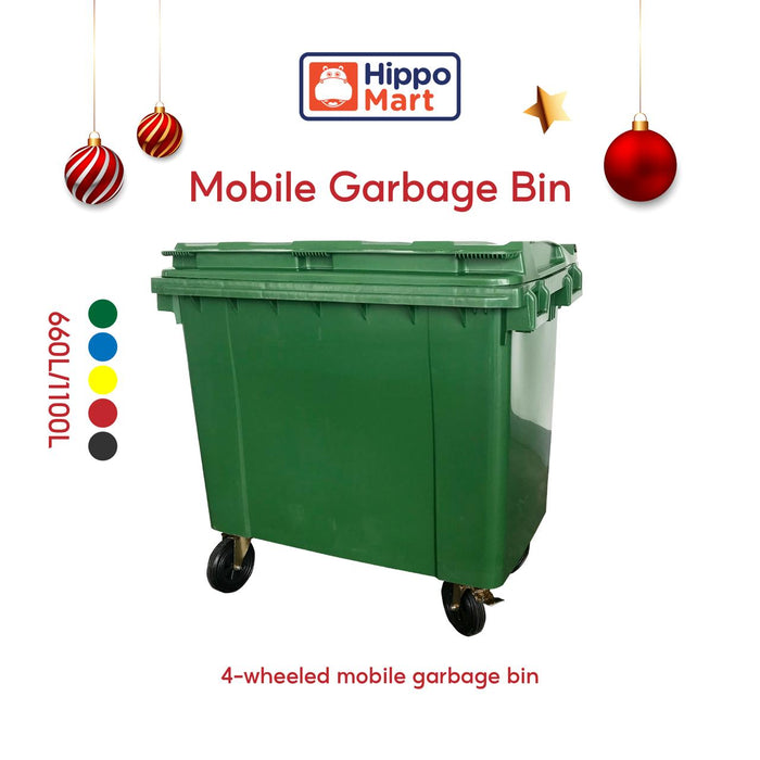 Biohazard Mobile Garbage Bin | 660L, 1100L | Trash Bin | Waste Bin | Medical Bin | Multisize