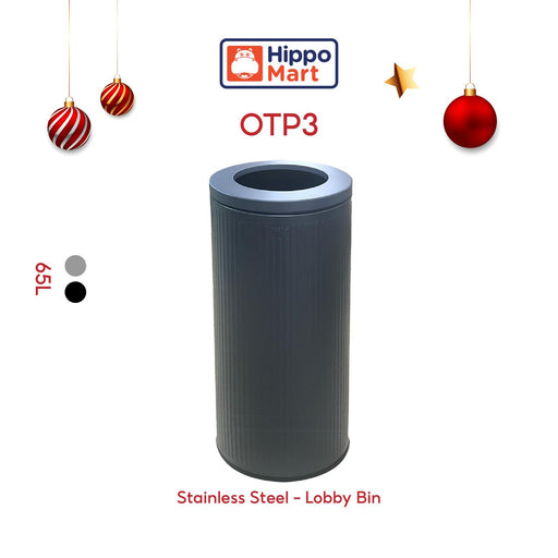 OTP3 Dustbin | 65L | Grey Bin |  Lobby Bin | Open Top Bin | Lobby Bin | Waste Bin | Rubbish Bin