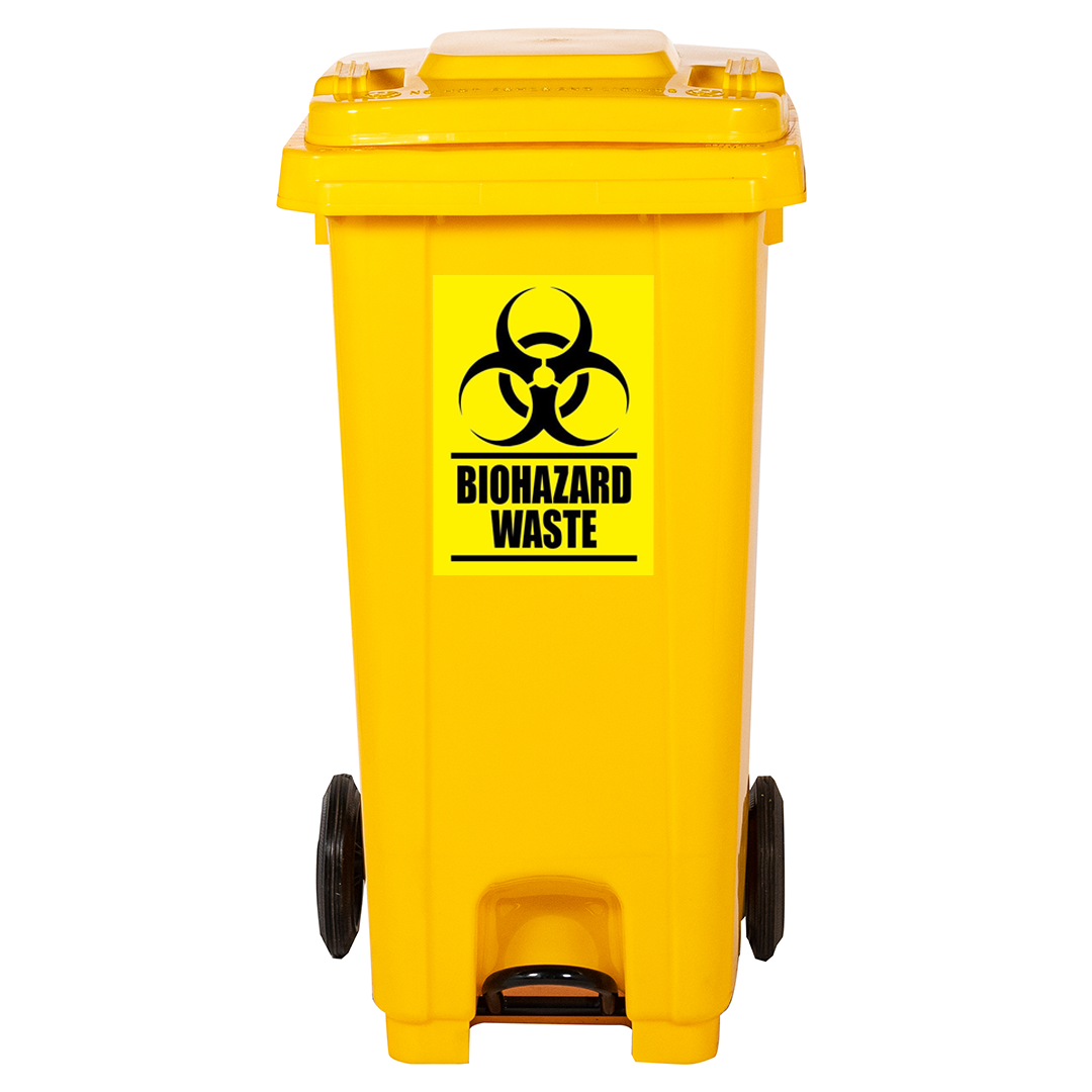 Biohazard Dustbin | Integrated Foot Pedal Waste Bin | 120L, 240L ...