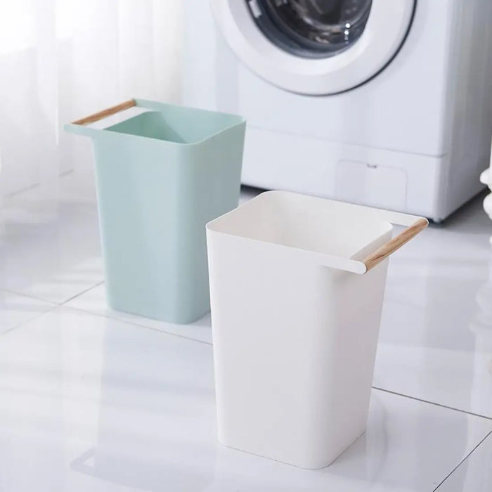 Wooden Handle Dustbin, 12L, Multiple Colours - Image #7