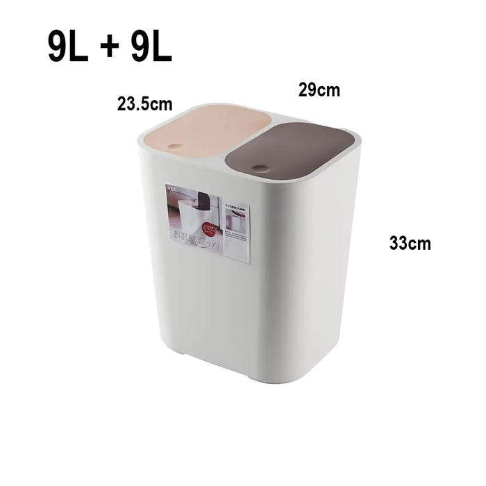 MODECO 2 in 1 Waste Bin 9L + 9L - Image #2