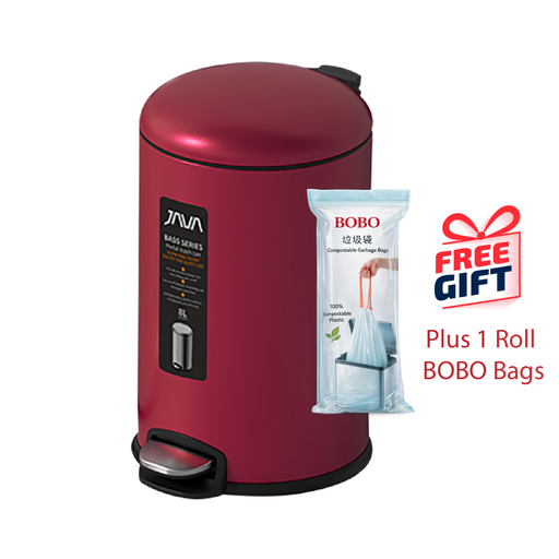 JAVA Dustbin | BASS | JH8853 | 5L, 8L, 12L, 20L, 30L | Step Bin | Soft Closing | Trash Bin | Dustbin - HippoMart SG