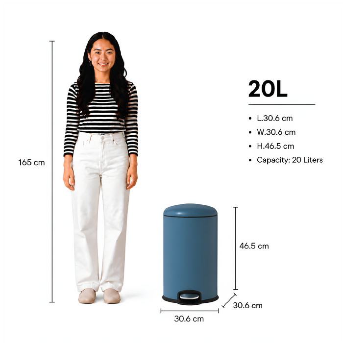 JAVA Dustbin | BASS | JH8853 | 5L, 8L, 12L, 20L, 30L | Step Bin | Soft Closing | Trash Bin | Dustbin