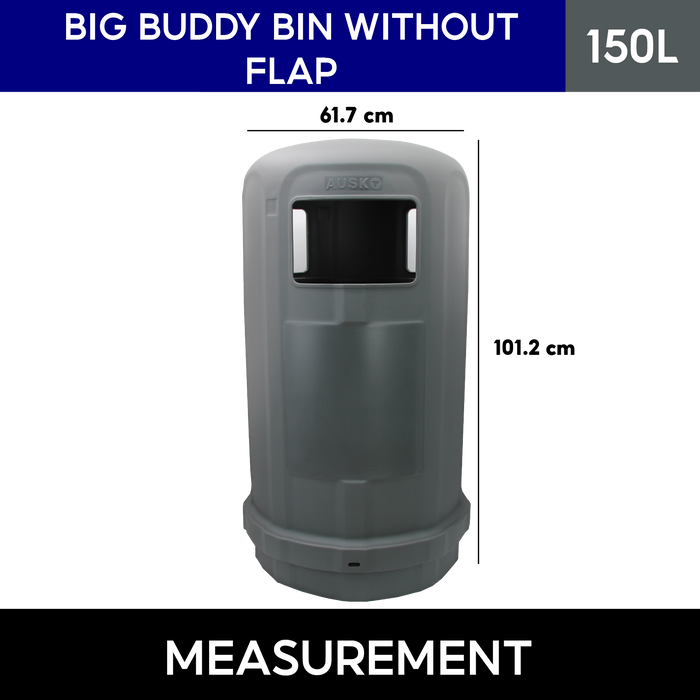 Big Buddy | Anti Pilferage Bin | Monkey Proof Bin | 150L - HippoMart SG