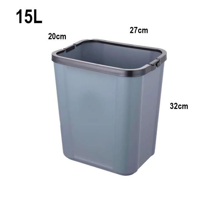 Non Lid Bin with Bag Holder, 15L, Green, Grey - Image #3