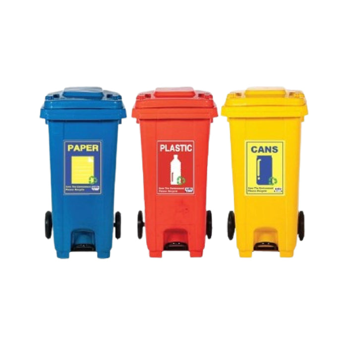 Recycling Integrated Foot Pedal Bin, 120L, 240L & Multiple  Colours - Image #1