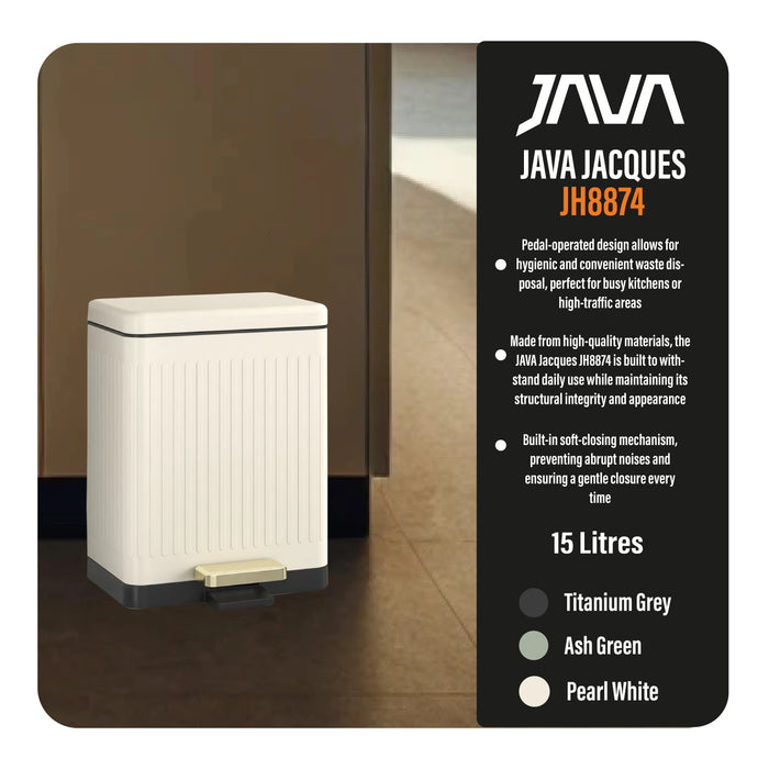 JAVA JACQUES, JH8874, 15L, Step Bin with Soft Closing - Image #7