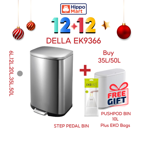 EKO Dustbin | Della | EK9366 | Trash Bin | Waste Bin | Soft Closing | 6L/12L/20L/35L/50L
