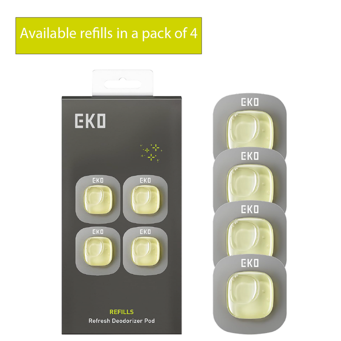 EKO Refresh Deodorizer Pod | Plant-Based Odor Eliminator | With Holder | Bin & Bathroom Odour Control - HippoMart SG