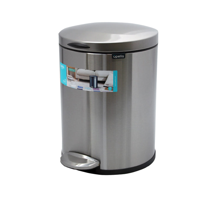 UPELLA CAVALIER, 5L - 9L, Stainless Steel, Step Pedal Dustbin with Soft Closing