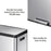 EKO Recycling Bin | Ecocasa II | EK9138 | 30L+30L | Dustbin | Trash Bin | Waste Bin | Stainless Steel - HippoMart SG