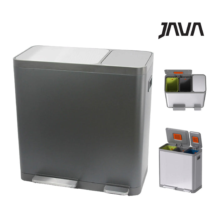 JAVA Recycling Bin | NAFISI | JH8870 | 16L+16L+16L | Triple Liner ...