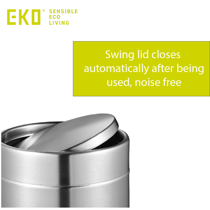 EKO Dustbin | FANDY | EK9204 | Trash Bin | Waste Bin | Swing Lid Table Bin | 1.5L | Multiple Color - HippoMart SG
