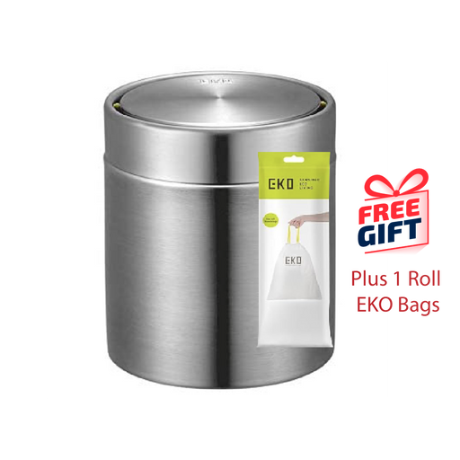 EKO Dustbin | FANDY | EK9204 | Trash Bin | Waste Bin | Swing Lid Table Bin | 1.5L | Multiple Color - HippoMart SG