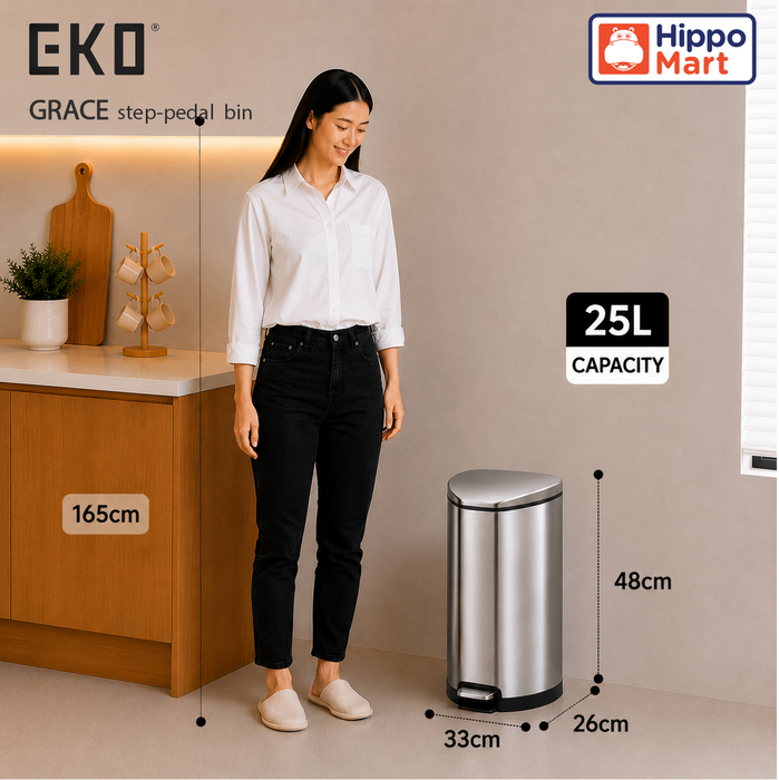 EKO Pedal Dustbin | GRACE | EK9209 | 12L, 25L, 35L