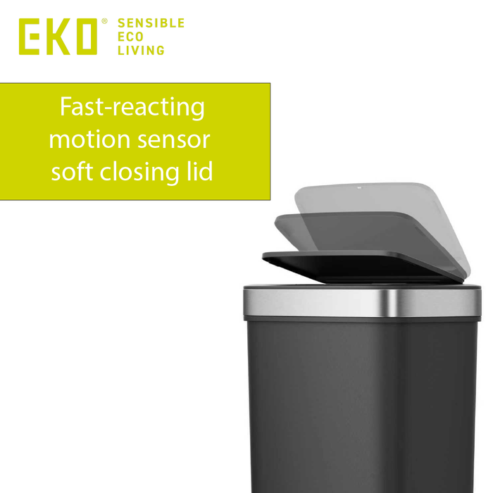 EKO Sensor Bin | Hana Deluxe | EK6433 | 50L | Dustbin - HippoMart SG