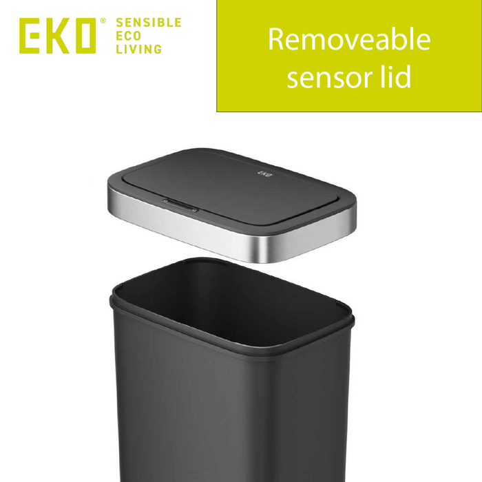 EKO Sensor Bin | Hana Deluxe | EK6433 | 50L | Dustbin - HippoMart SG