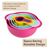 Korean Rainbow Nestable Food Grade ABS Kitchen Utensils & Bowl Set - HippoMart SG