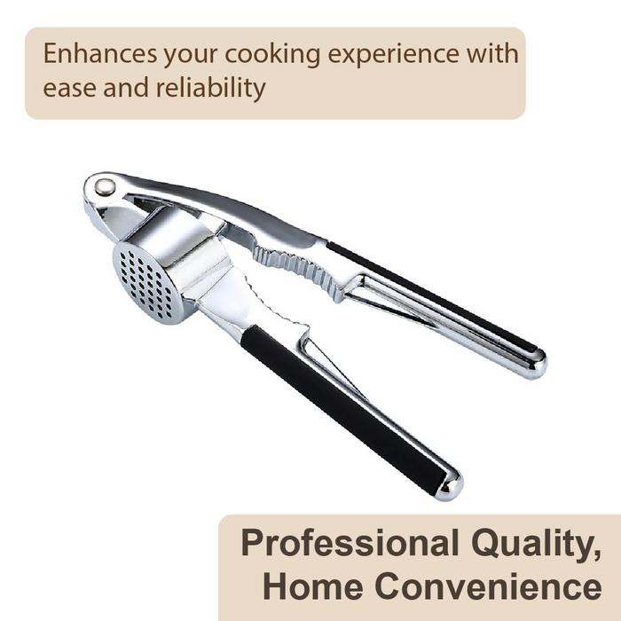 HippoMart Chef's Professional SUS304 Stainless Steel Garlic Press with Ergonomic Handle - HippoMart SG