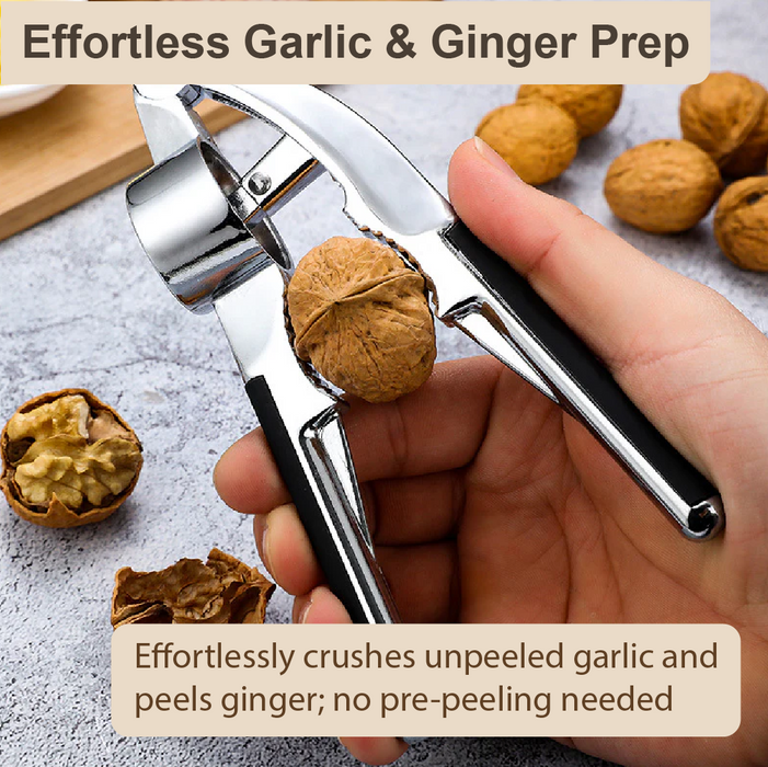 HippoMart Chef's Professional SUS304 Stainless Steel Garlic Press with Ergonomic Handle - HippoMart SG
