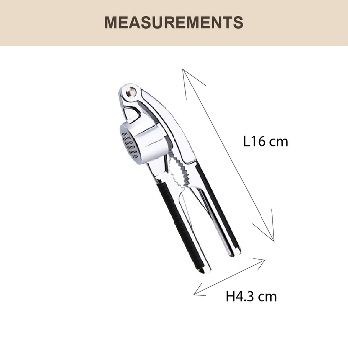 HippoMart Chef's Professional SUS304 Stainless Steel Garlic Press with Ergonomic Handle - HippoMart SG