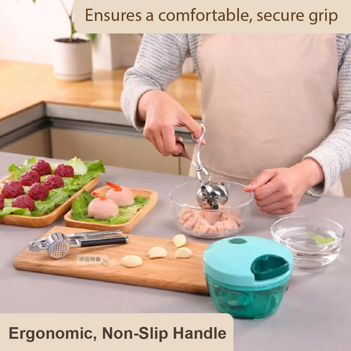 Chef's Professional Meat Maker/Meatball Scoop in SUS304 Stainless Steel - HippoMart SG