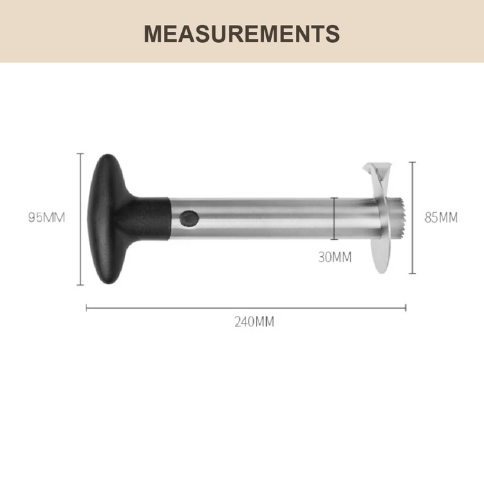Pineapple Corer in SUS304 Stainless Steel with Ergonomic Handle - HippoMart SG