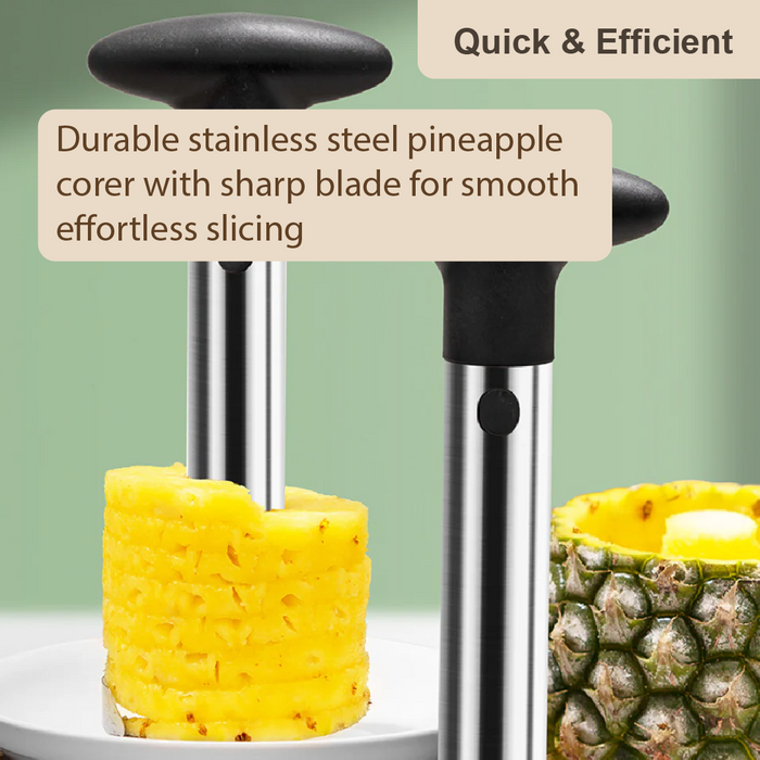 Pineapple Corer in SUS304 Stainless Steel with Ergonomic Handle - HippoMart SG
